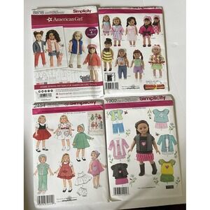 Simplicity 4 LOT American Girl 16-18" Doll Dress Clothes Sewing Craft Pattern